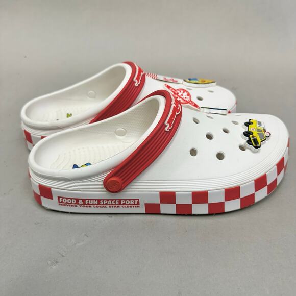 Crocs Toy Story Pizza Planet Off-Court Clog Men's size 8 Women's 10 - Picture 9 of 16